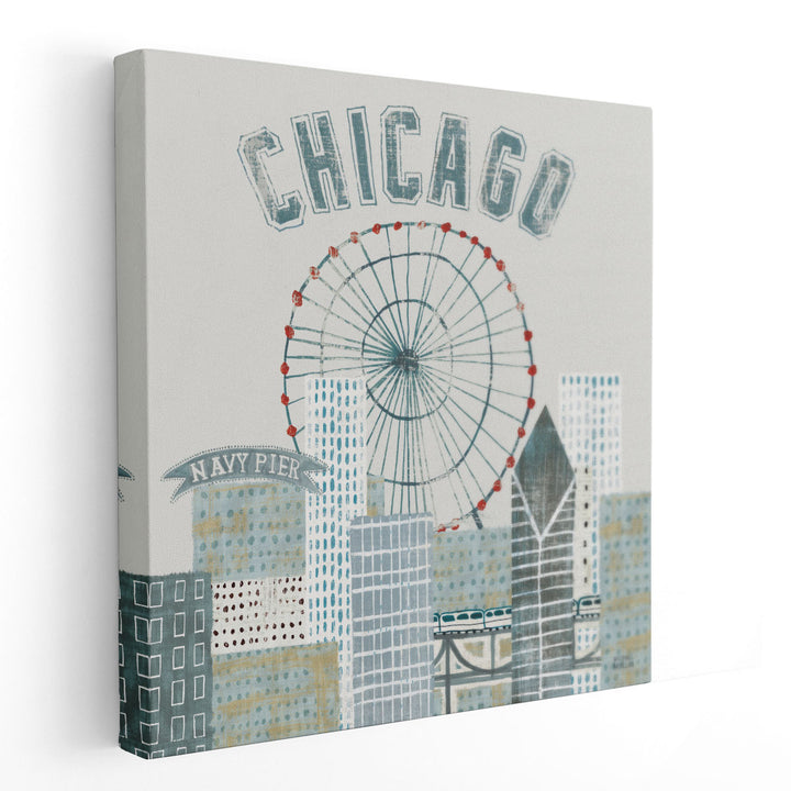 Chicago Landmarks III - Canvas Print Wall Art