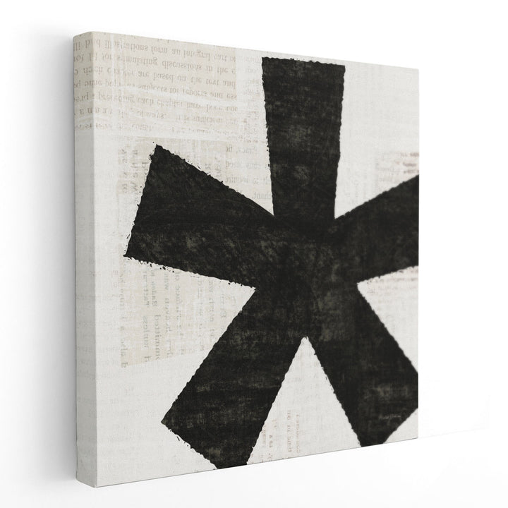 Punctuated VII Black and White - Canvas Print Wall Art