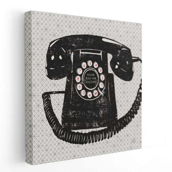 Vintage Analog  Phone - Canvas Print Wall Art