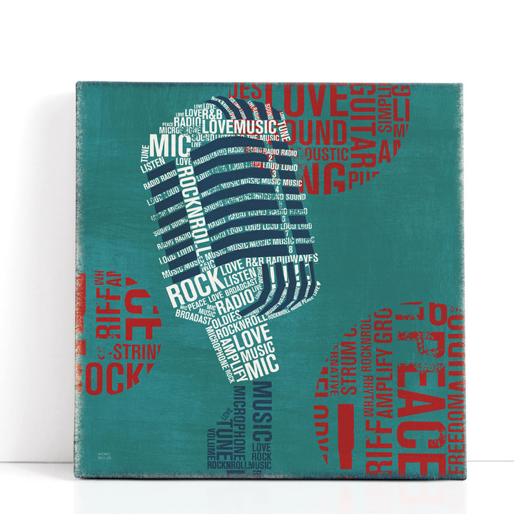 Type Mic - Canvas Print Wall Art