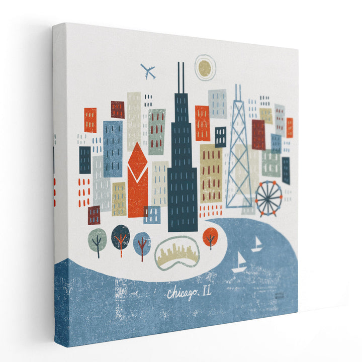 Colorful Chicago - Canvas Print Wall Art