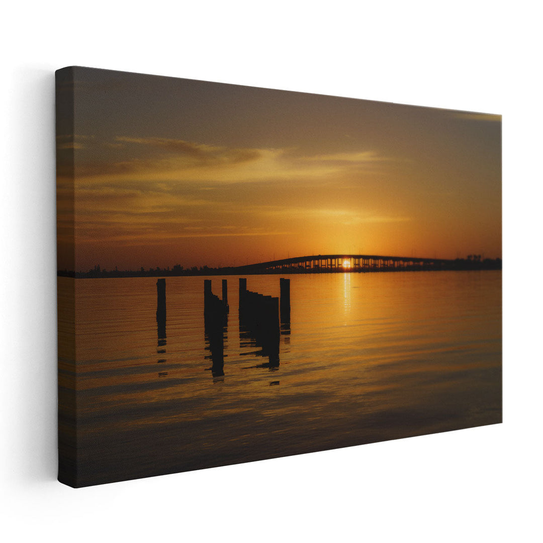 The Sunrise at the Melbourne, Florida - Canvas Print Wall Art