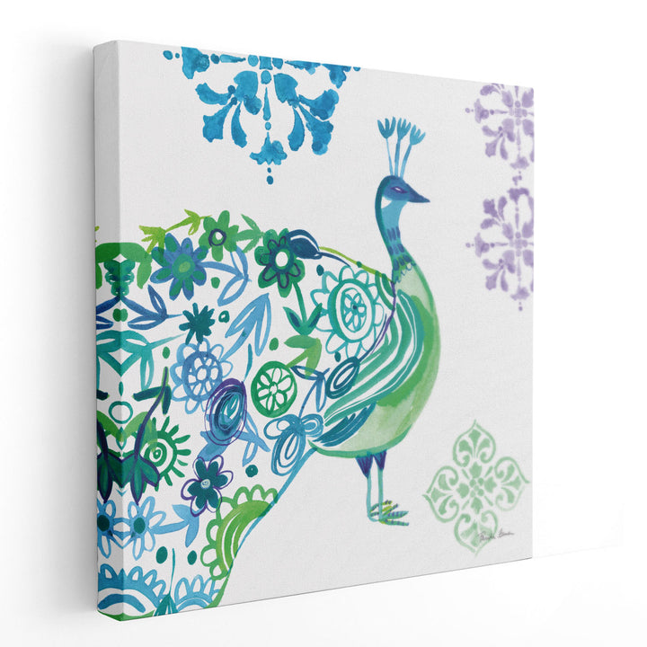 Jewel Peacocks II - Canvas Print Wall Art