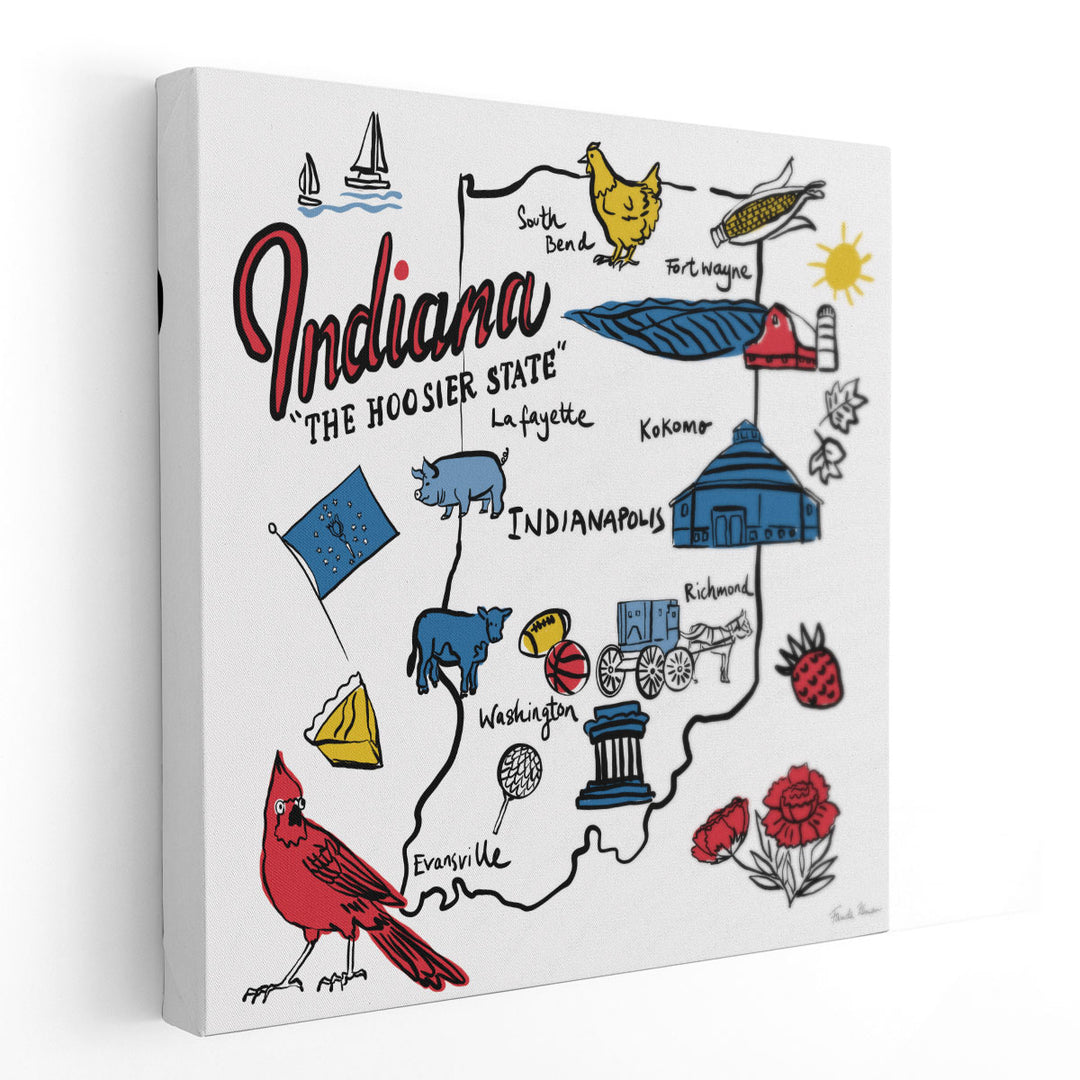 Indiana- Canvas Print Wall Art