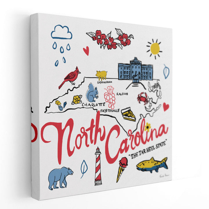 North Carolina - Canvas Print Wall Art