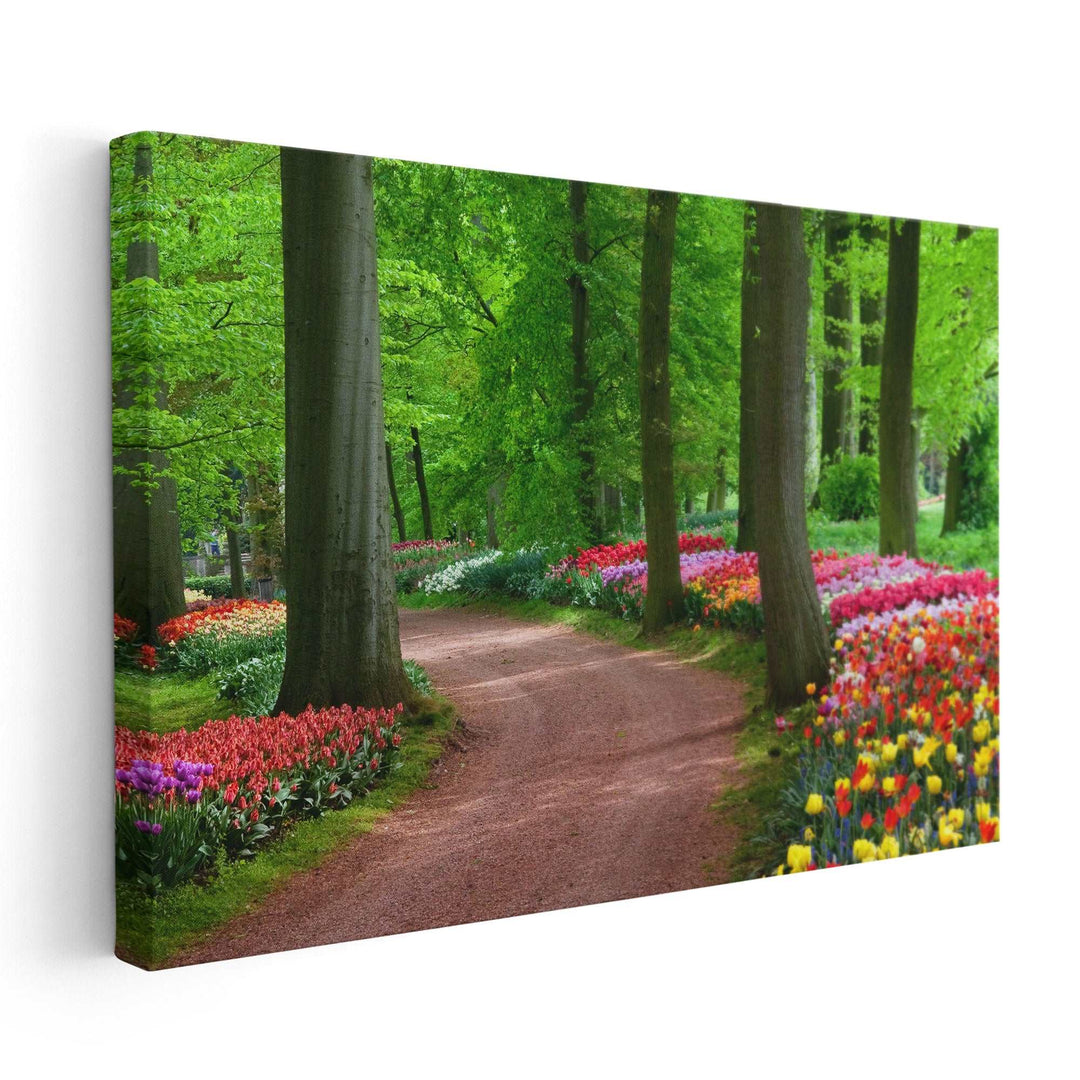 Beauty of Spring, Colorful Tulips - Canvas Print Wall Art