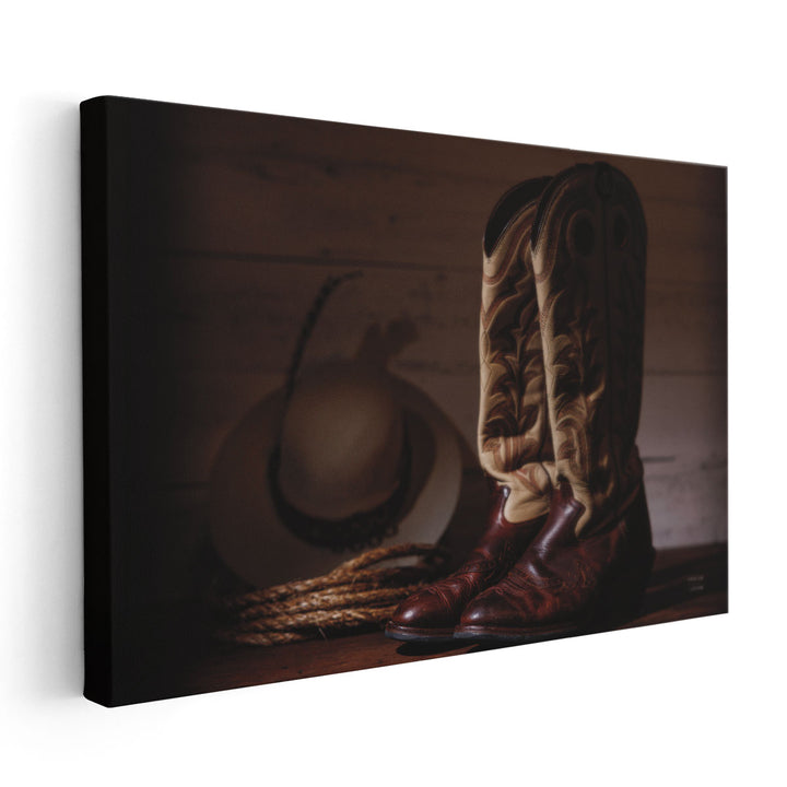 Cowboy Boots X - Canvas Print Wall Art