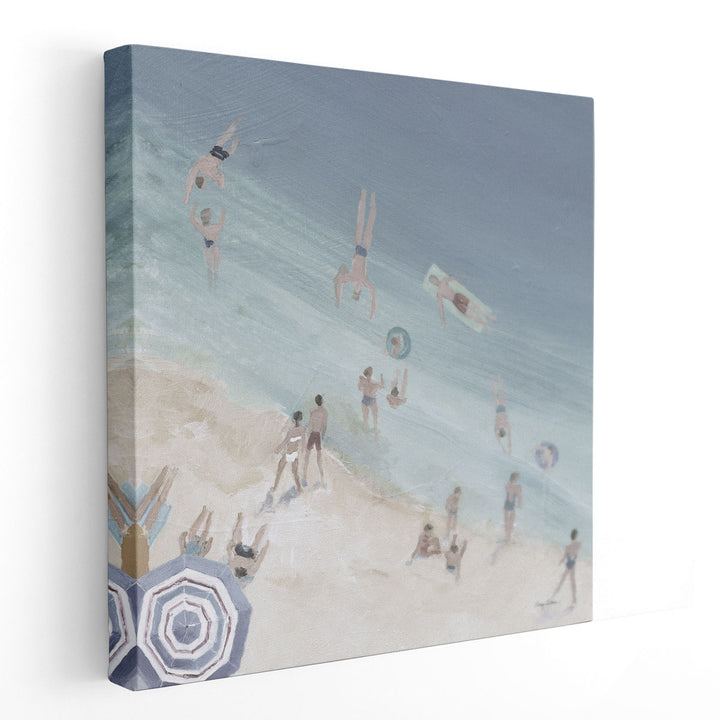 Cool Blue Beach - Canvas Print Wall Art