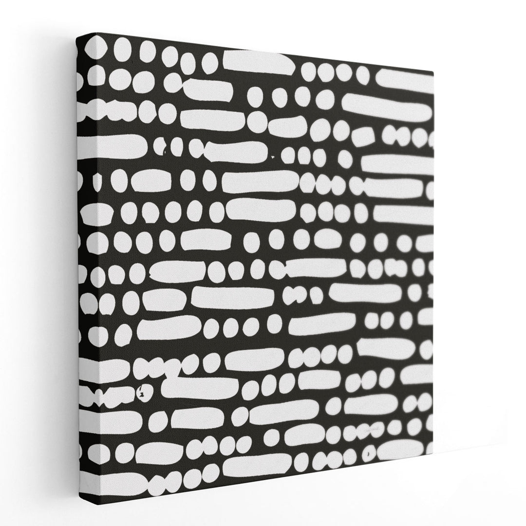 Cross Current Square Up II Black and White - Canvas Print Wall Art