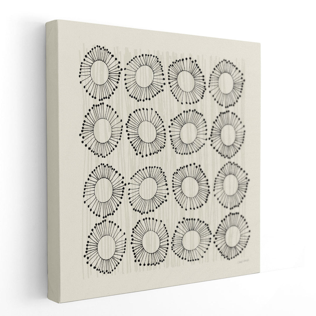 Main Street Twirled Monochrome - Canvas Print Wall Art