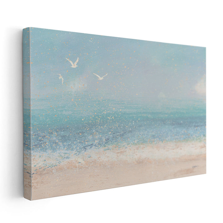 Splatter Beach I Neutral - Canvas Print Wall Art