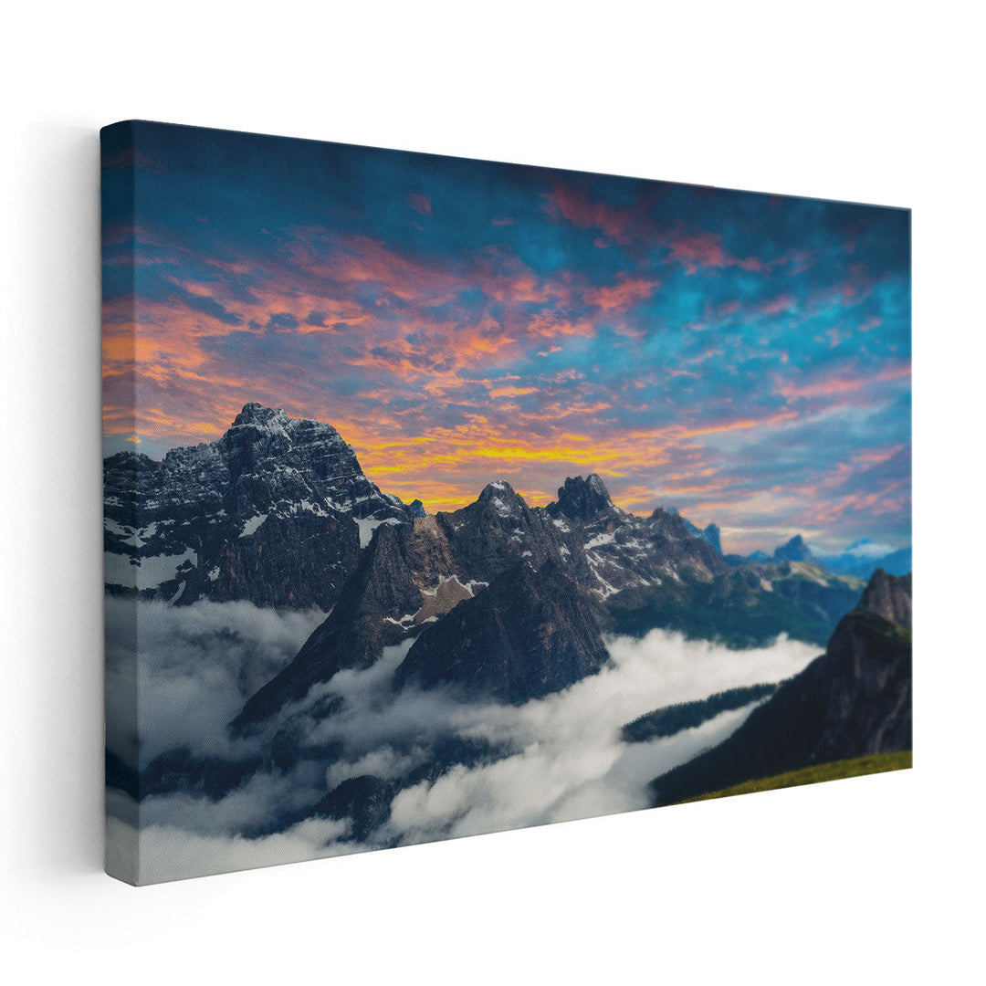 Tre Cime di Lavaredo Mountains, Dolomites - Canvas Print Wall Art