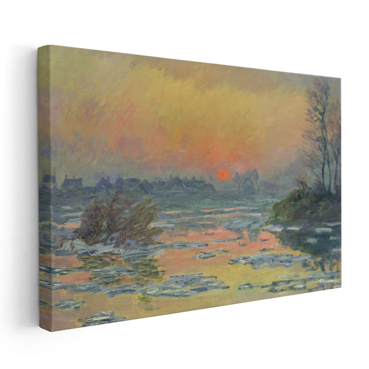 Sunset on the Seine in Winter, 1880 - Canvas Print Wall Art