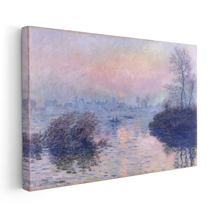 Sunset on the Seine at Lavacourt, Winter Effect, 1880 - Canvas Print Wall Art