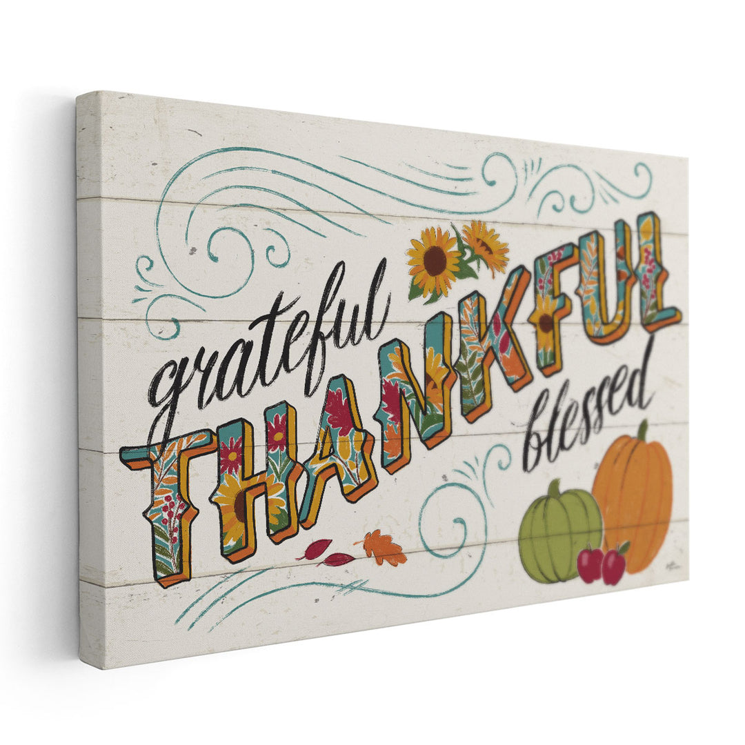 Thankful White I - Canvas Print Wall Art