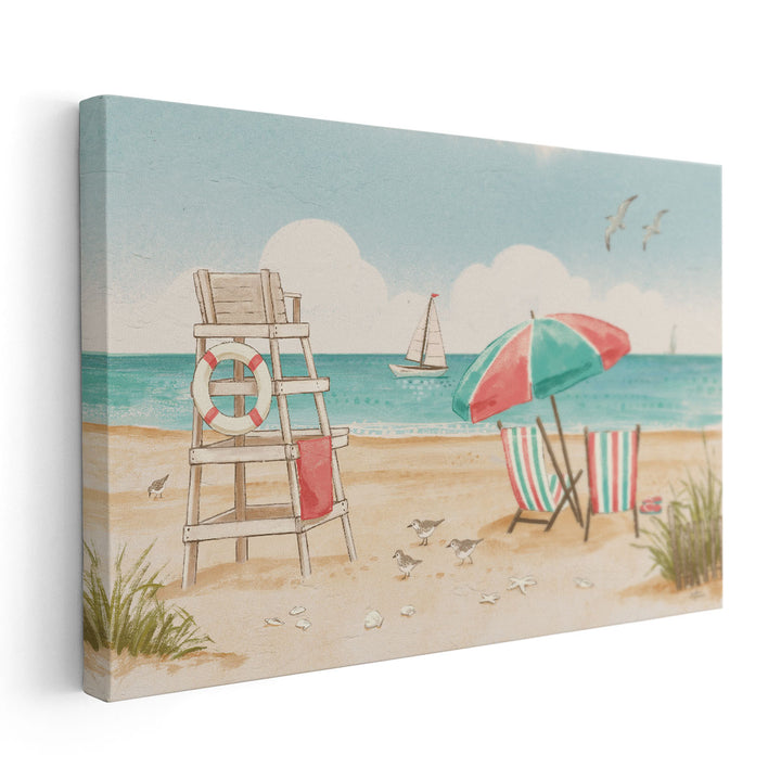 Beach Time I - Canvas Print Wall Art