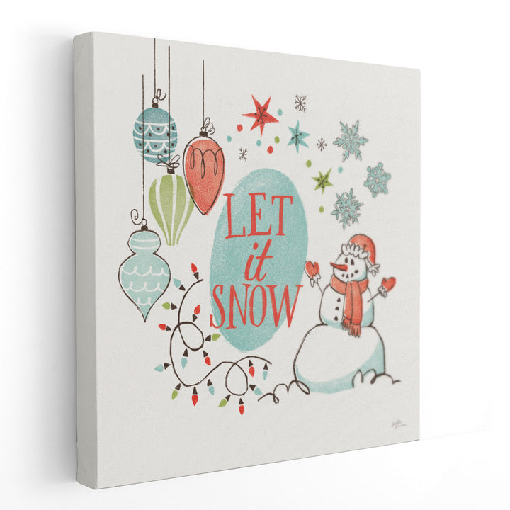 Retro Christmas V - Canvas Print Wall Art 