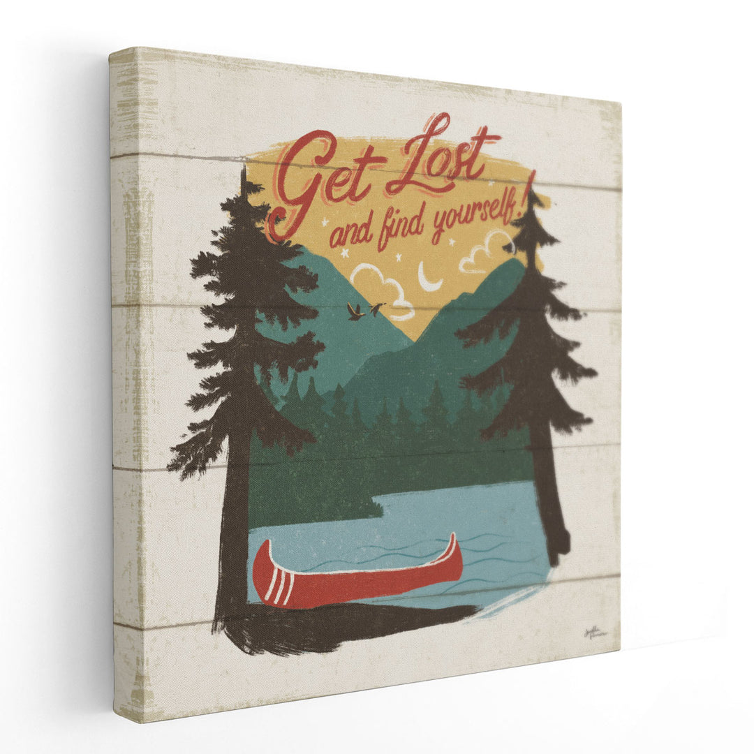 Vintage Lake V- Canvas Print Wall Art 