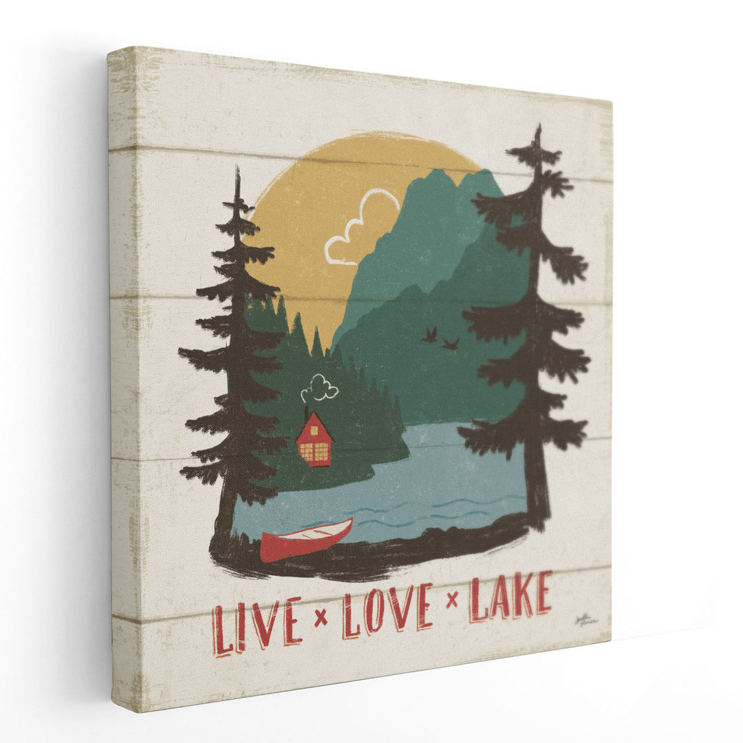 Vintage Lake VII - Canvas Print Wall Art 