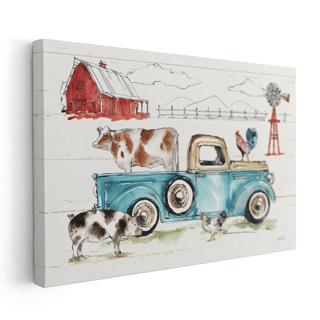 Down on the Farm I No Words - Canvas Print Wall Art