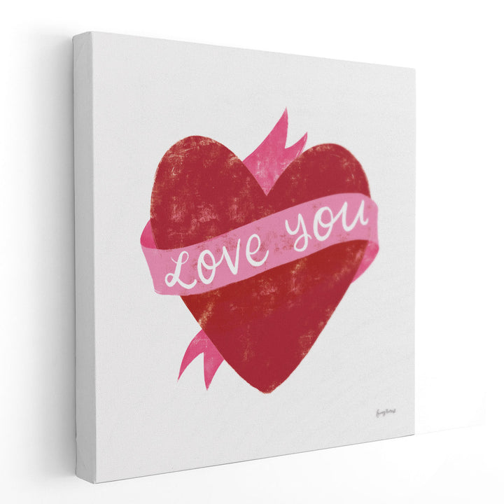 Love Letters VIII Deep Red - Canvas Print Wall Art