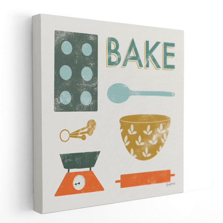 Retro Kitchen II - Canvas Print Wall Art