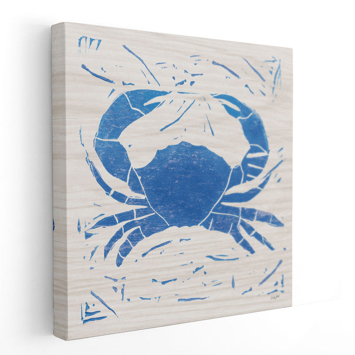 Sea Creature Crab Blue - Canvas Print Wall Art