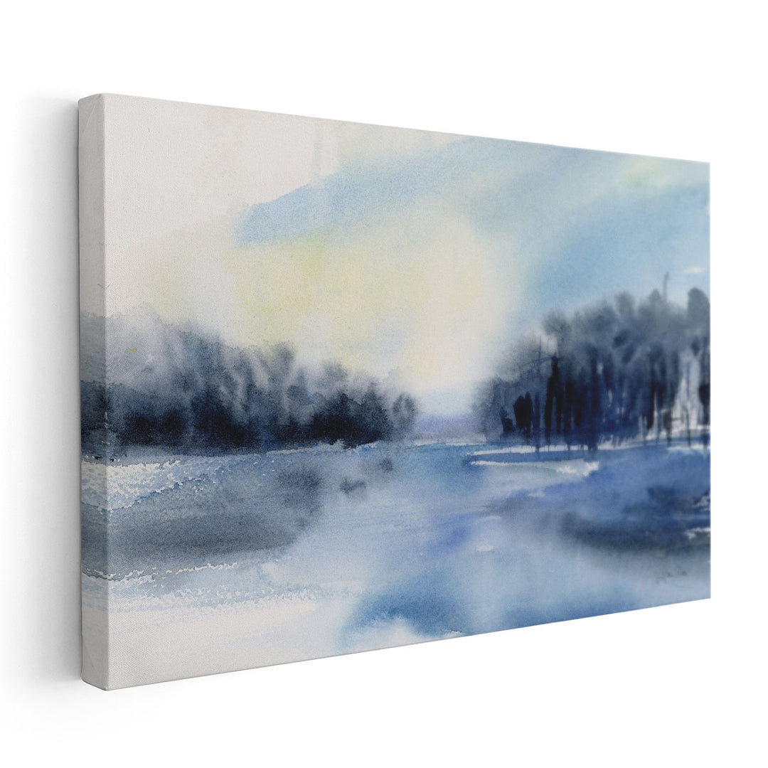 Winter River - Canvas Print Wall Art