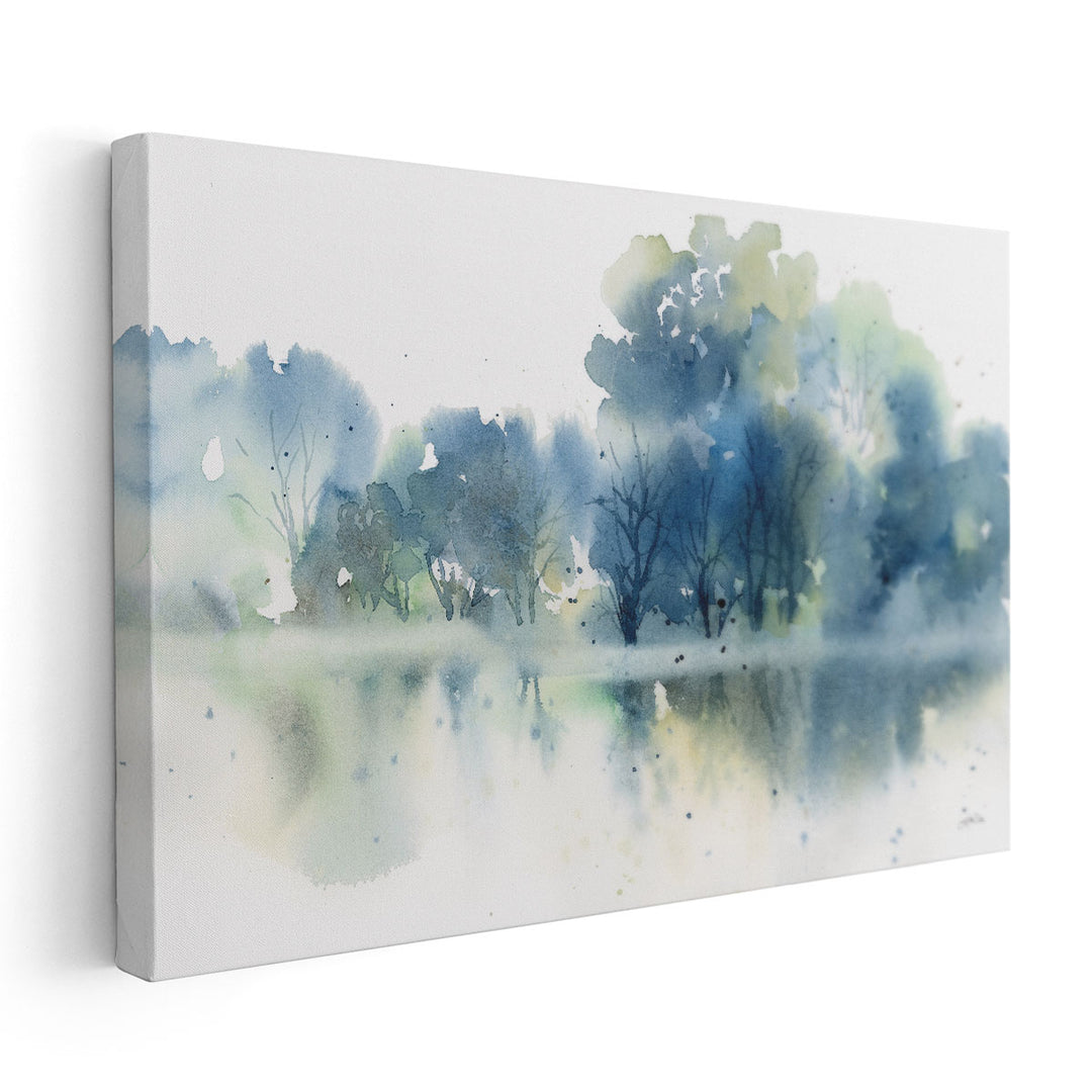 Blue Pond Reflections - Canvas Print Wall Art