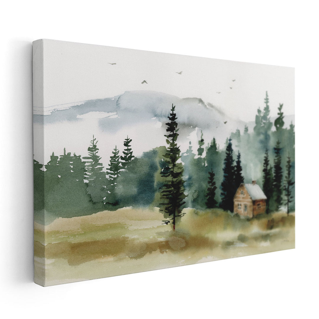 Cabin in the Woods - Canvas Print Wall Art