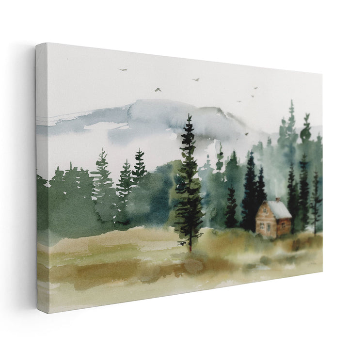 Cabin in the Woods - Canvas Print Wall Art