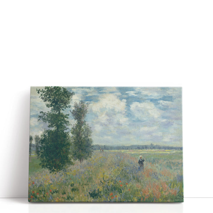 Poppy farm wall decor with blooming red flowers