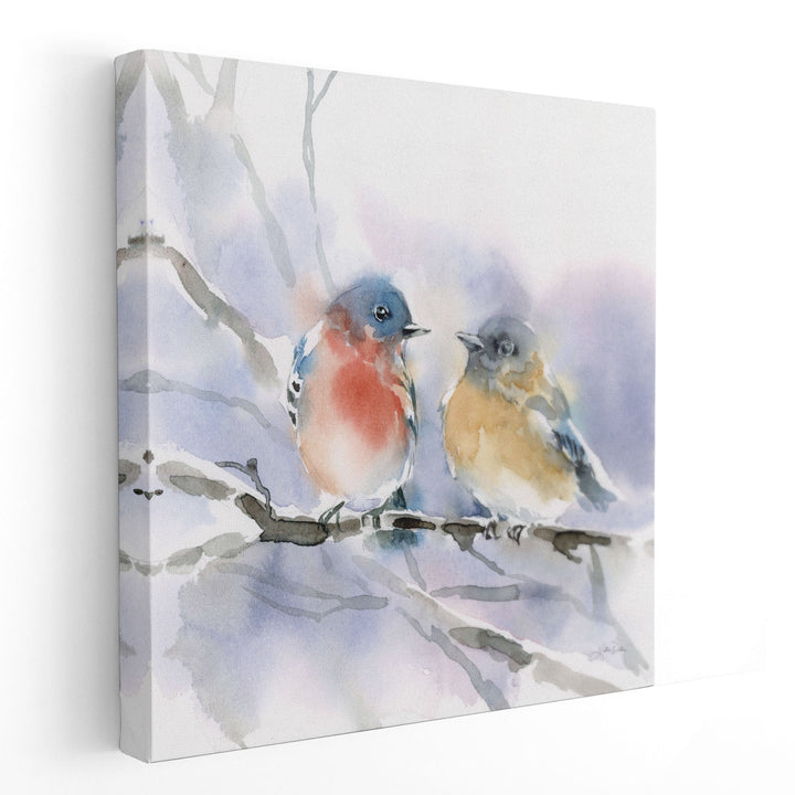 Bluebird Pair - Canvas Print Wall Art