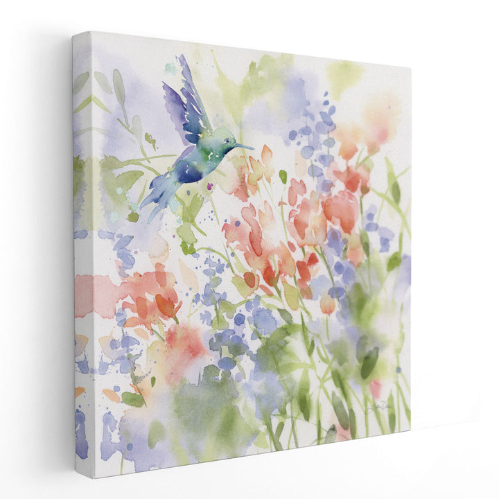 Hummingbird Meadow  - Canvas Print Wall Art