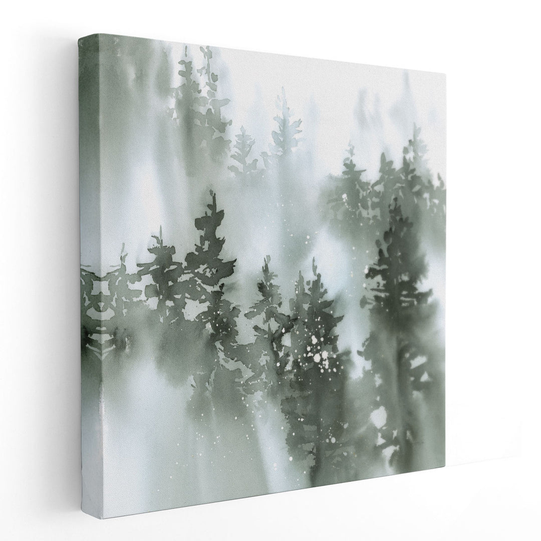 Misty Forest I Green - Canvas Print Wall Art