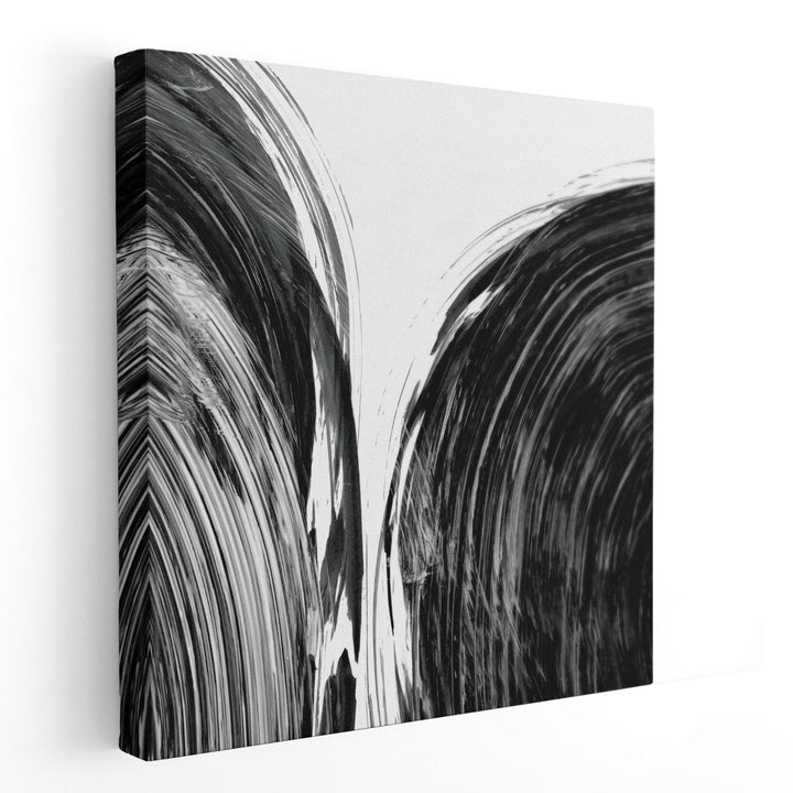 Swirl I Black and White - Canvas Print Wall Art