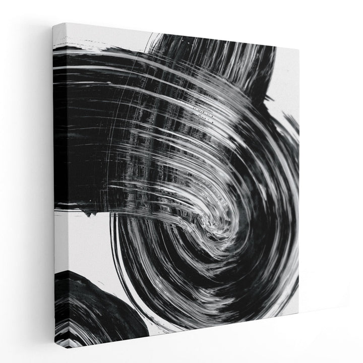 Swirl IV Black and White - Canvas Print Wall Art