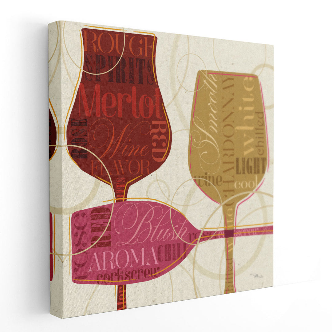 Colorful Wine I - Canvas Print Wall Art