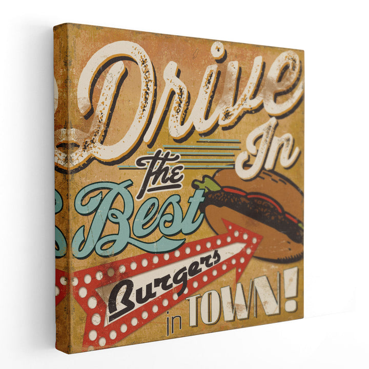 Diners And Drive Ins I - Canvas Print Wall Art