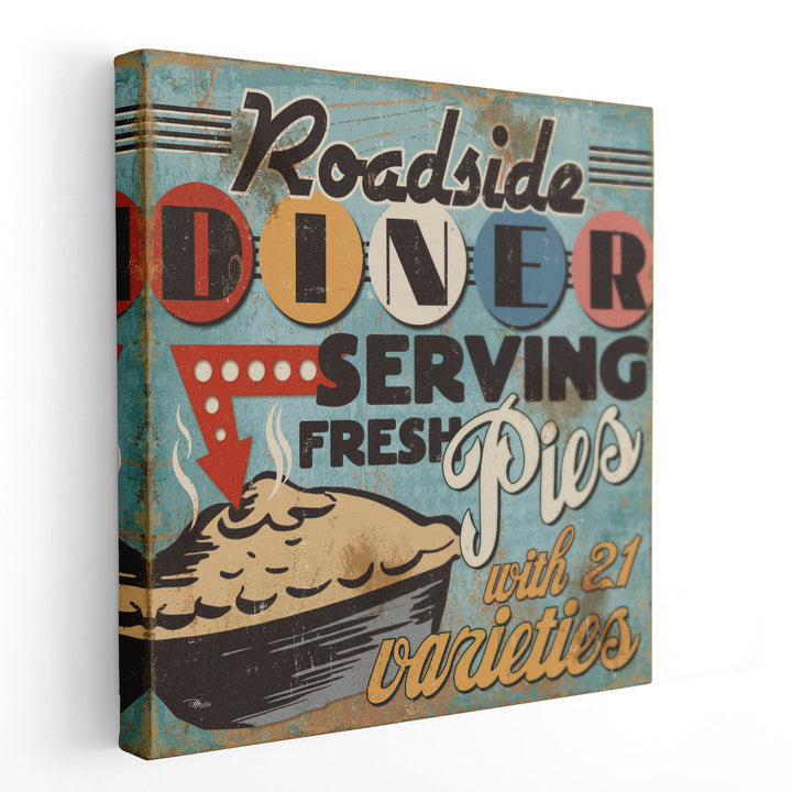 Diners And Drive Ins II - Canvas Print Wall Art