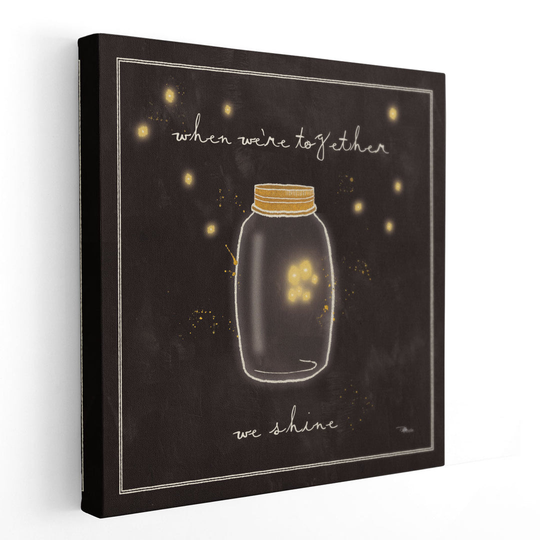 Firefly Glow II Black And White - Canvas Print Wall Art