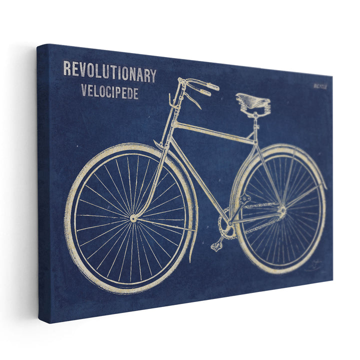 Blueprint Bicycle - Canvas Print Wall Art