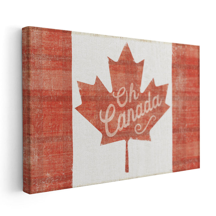 Oh Canada Flag - Canvas Print Wall Art