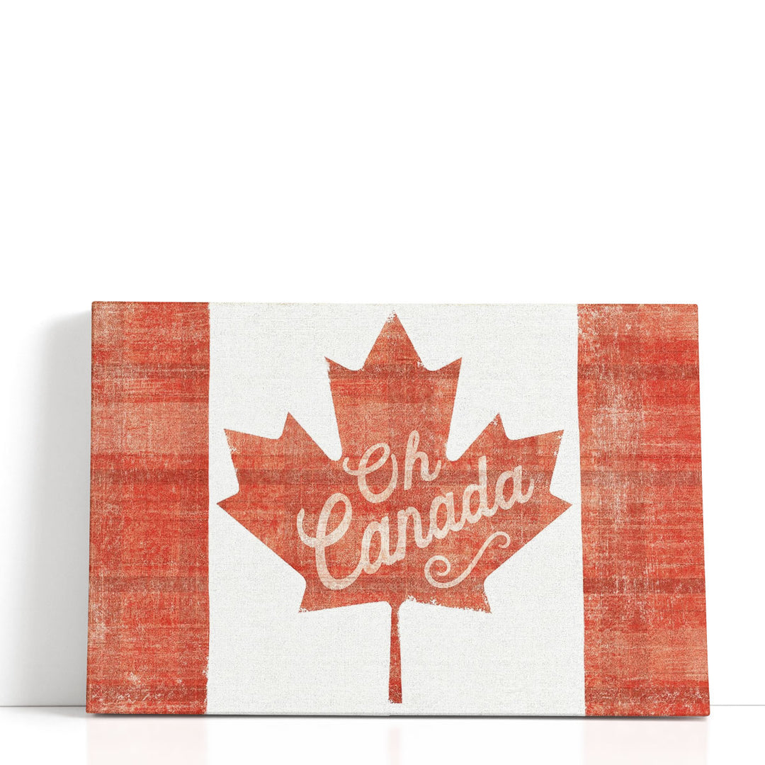 Oh Canada Flag - Canvas Print Wall Art