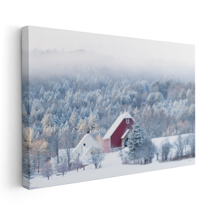 Snowy Valley - Canvas Print Wall Art