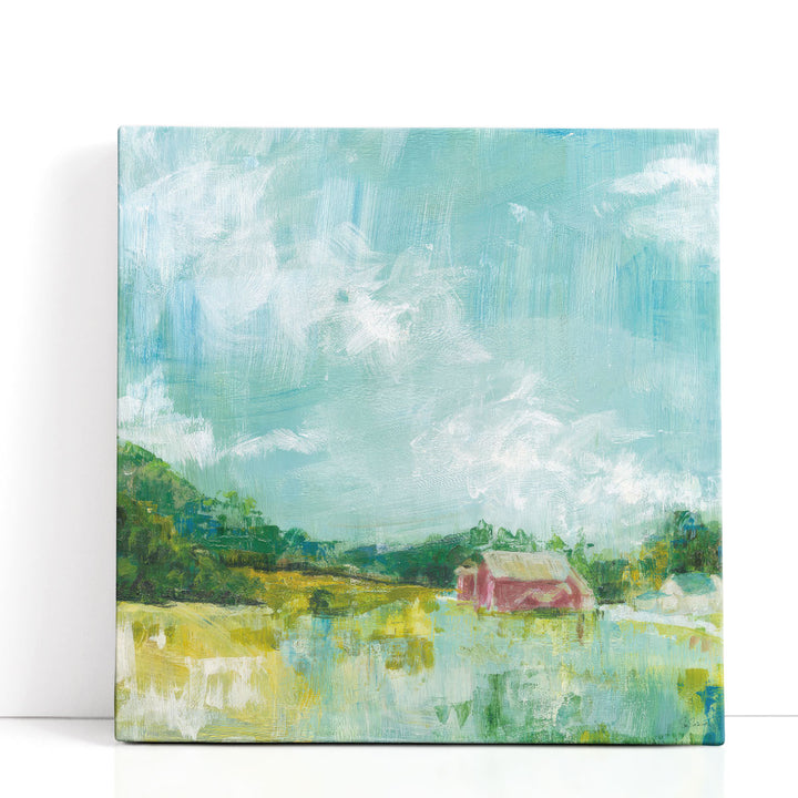 Horizon Farm Wall Decor, Blue Abstract Canvas Painting, Country Landscape Framed Wall Art for Home Decor | Horizon Farm