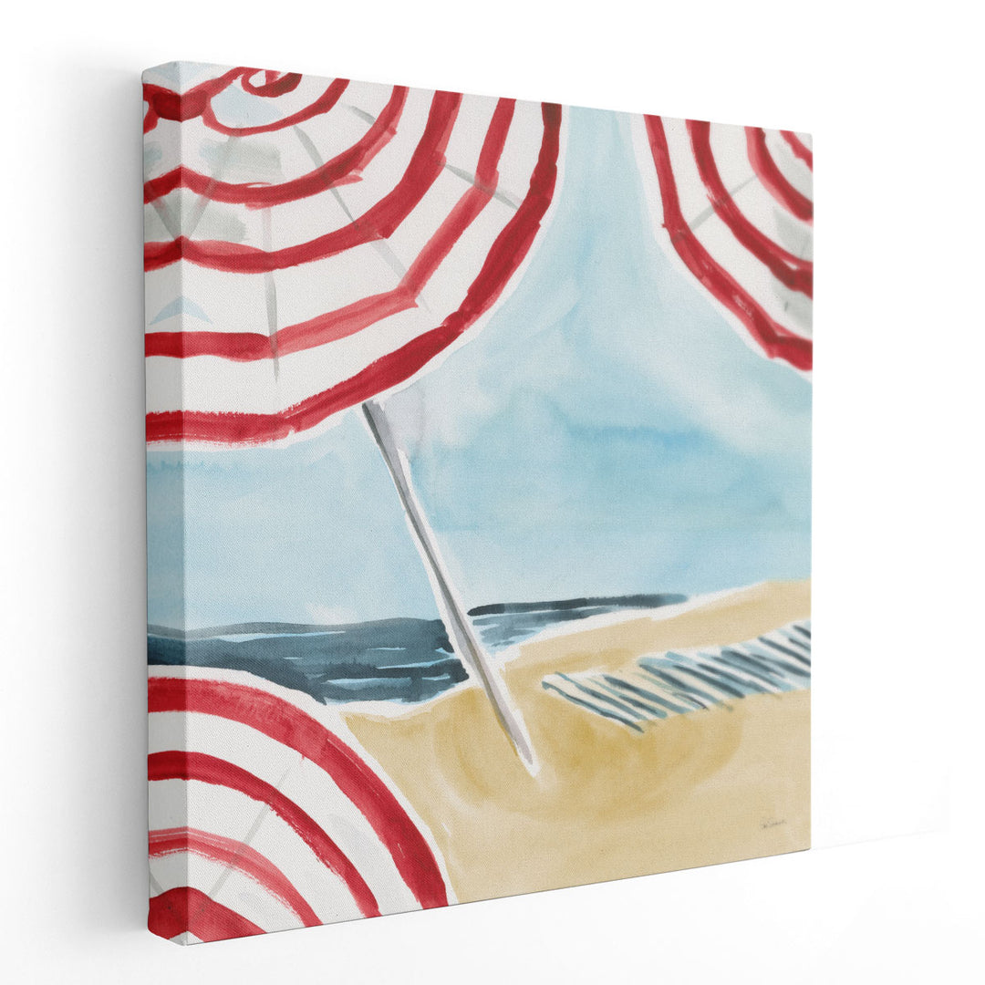 Stripes on the Beach I - Canvas Print Wall Art