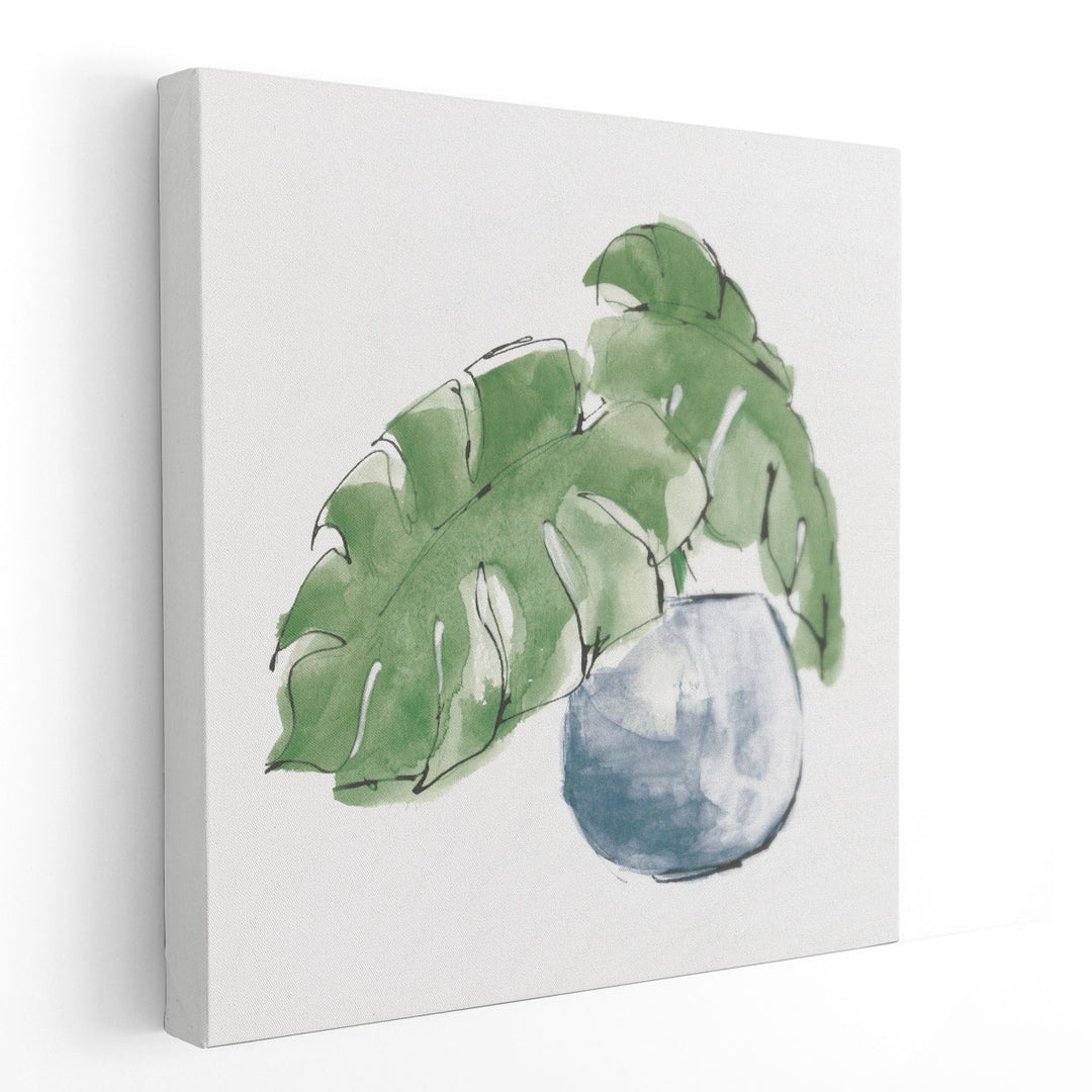 Plant Big Leaf IV Dark Green - Canvas Print Wall Art