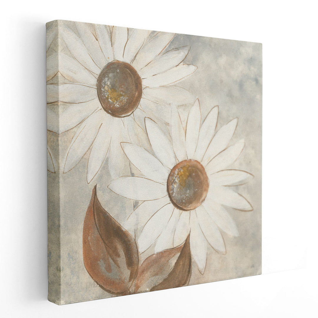 Daisy Do IV Neutral - Canvas Print Wall Art