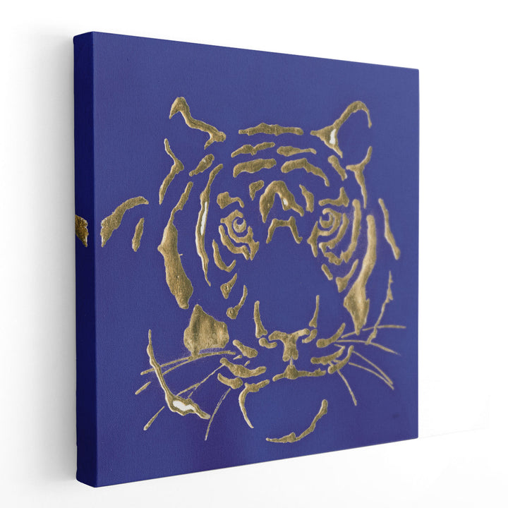 Gilded Tiger Indigo - Canvas Print Wall Art